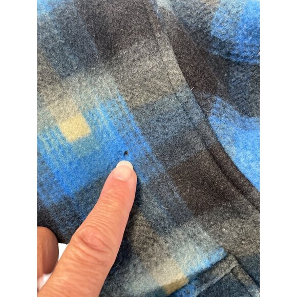 Maxxsel Mens Sherpa-Lined Buffalo Plaid Jacket Blue/Black XL SKU 9337 - Picture 9 of 16